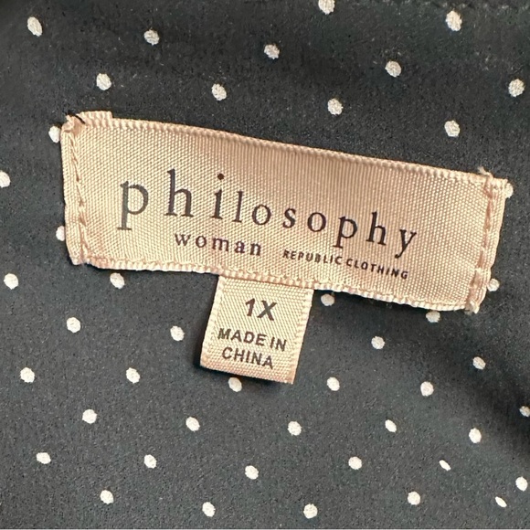 Philosophy Black and White Polka Dot Blouse - Picture 5 of 7